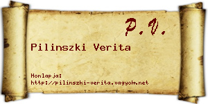 Pilinszki Verita névjegykártya